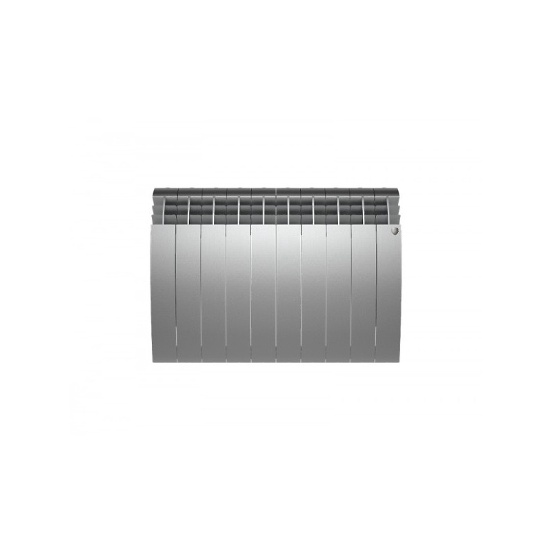 Радиатор биметаллический Royal Thermo BiLiner 500 Silver Satin (10 секций) вид спереди