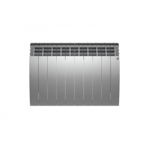 Радиатор биметаллический Royal Thermo BiLiner 500 Silver Satin (10 секций) вид спереди