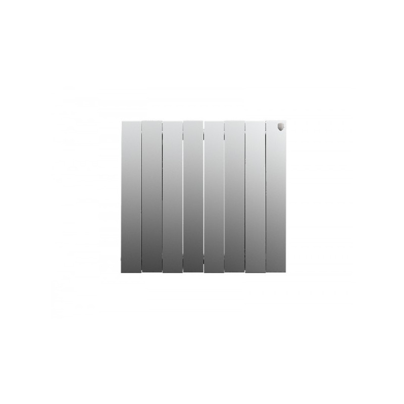 Радиатор биметаллический Royal Thermo Pianoforte 500 Silver Satin (8 секций) вид спереди