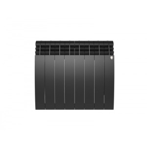 Радиатор биметаллический Royal Thermo BiLiner 500 Noir Sable (8 секций) вид спереди