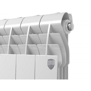 Радиатор алюминиевый Royal Thermo Biliner Alum 500 Bianco Traffico (6 секций) вид сбоку