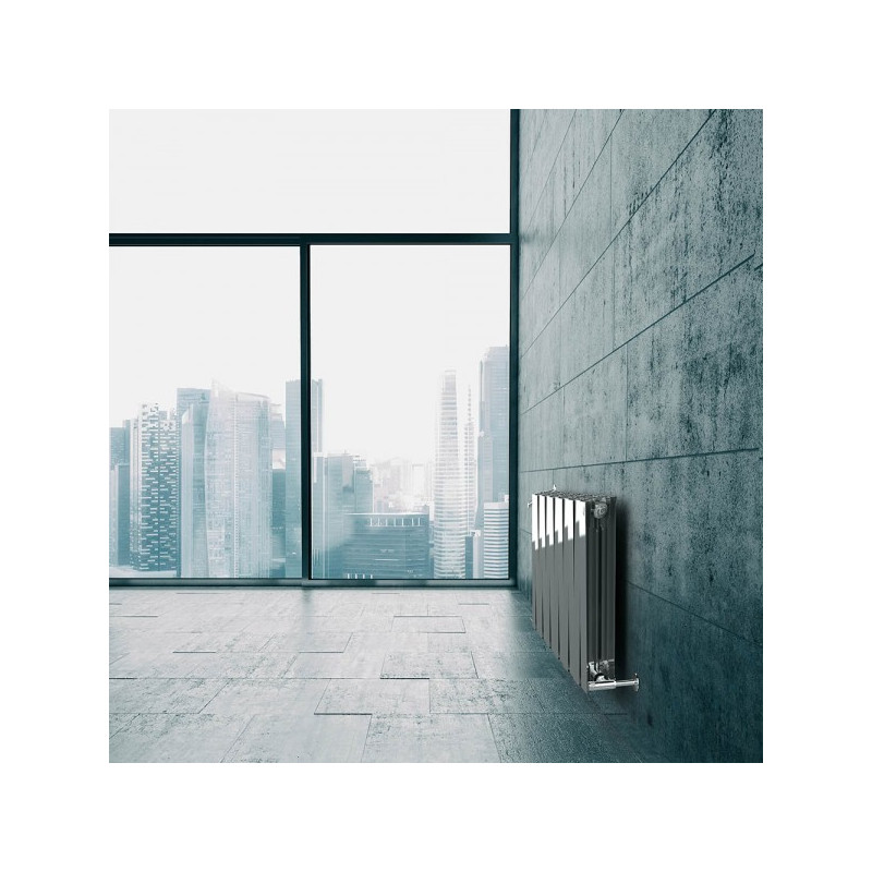 Радиатор биметаллический Royal Thermo Pianoforte 500 Silver Satin (4 секции) в интерьере