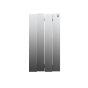 Радиатор биметаллический Royal Thermo Pianoforte 500 Silver Satin (4 секции) вид спереди