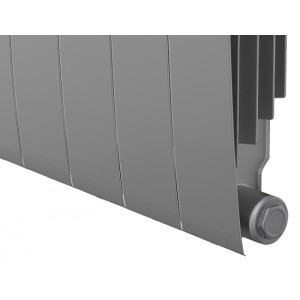 Радиатор биметаллический Royal Thermo BiLiner 500 Silver Satin (12 секций) вид снизу