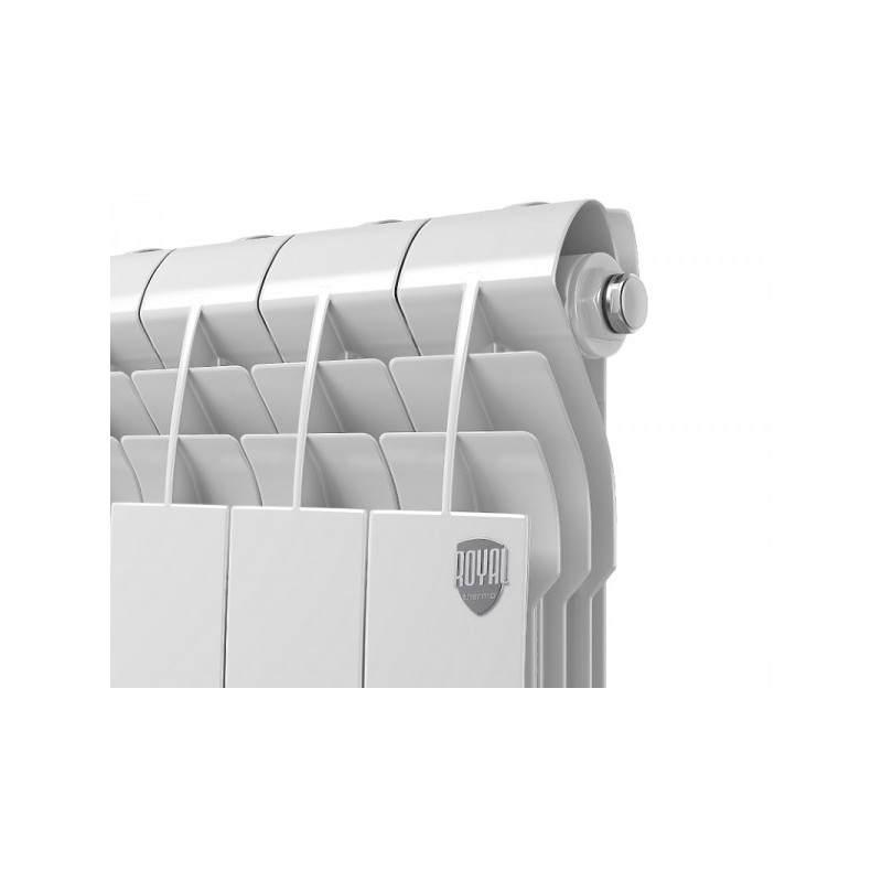 Радиатор алюминиевый Royal Thermo Biliner Alum 500 Bianco Traffico (4 секции) вид сбоку