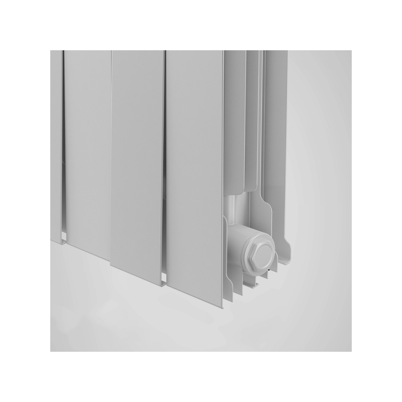 Радиатор биметаллический Royal Thermo Pianoforte 500 Bianco Traffico (4 секции) вид снизу