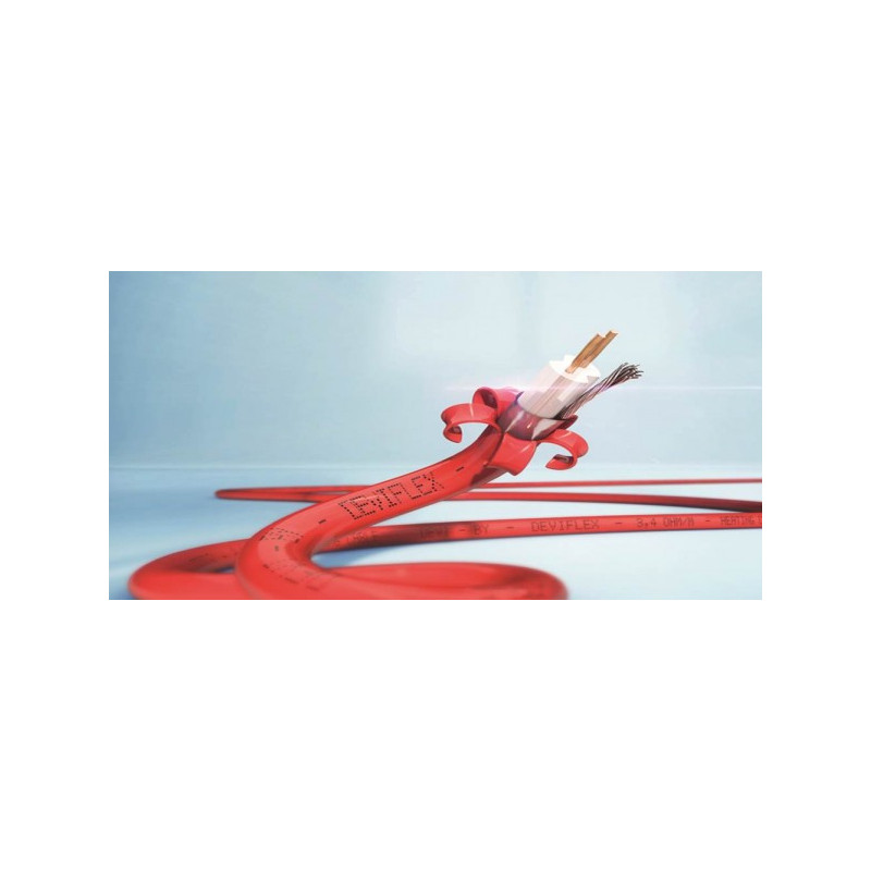 Нагревательный кабель DEVI DEVIflex 18Т 22 м 395 Вт в разрезе