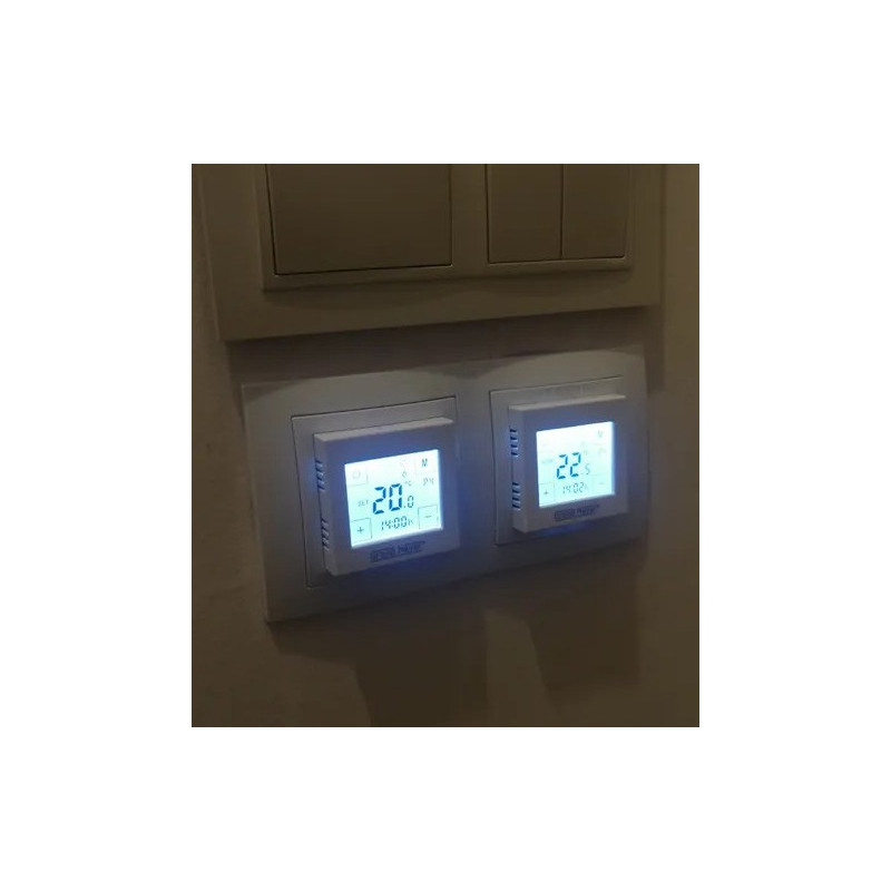 Терморегулятор Grand Meyer Mondial Series W225 бежевый в работе