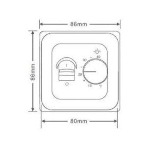 Терморегулятор Grand Meyer MST-1 белый - размеры