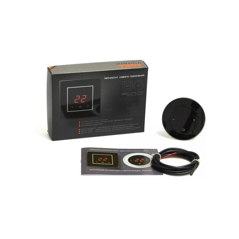 Терморегулятор Aura Ronda 9005 Black Classic - комплектация